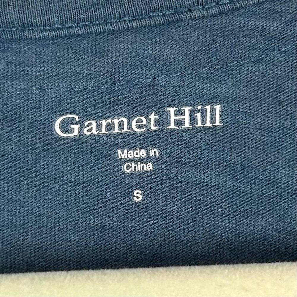 Garnet Hill Slate Blue Cotton Blend Pleated Scoop Neck 3/4 Sleeve Dress Small - Picture 8 of 8